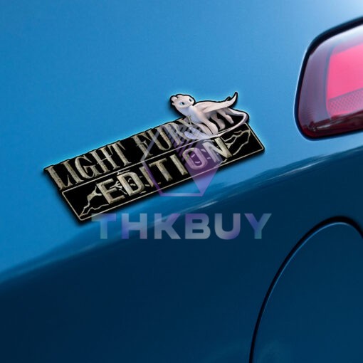 Light Fury Edition Laser Engraved or 3D Inlayed Car Name Badge Version 2 - Image 3