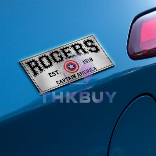 Rogers Captain America Edition Laser Engraved or 3D Inlayed Car Name Badge - Image 3