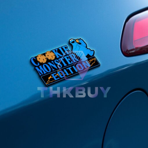 Cookie Monster Edition Laser Engraved or 3D Inlayed Car Name Emblem Badges - Image 3