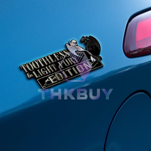 Toothless And Light Fury Edition Laser Engraved or 3D Inlayed Car Name Badge - Image 4