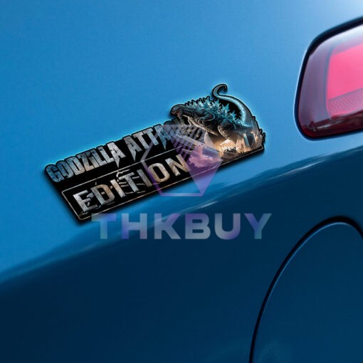 Godzilla Attack Edition Laser Engraved or 3D Inlayed Car Name Badge - Image 3
