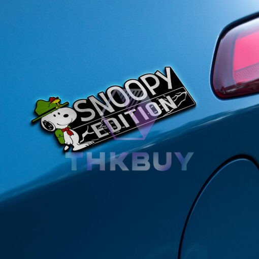 Snoopy Boyscout Edition Laser Engraved or 3D Inlayed Car Name Badge - Image 3