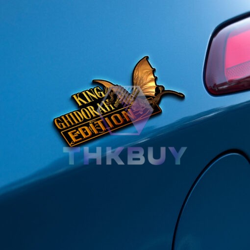King Ghidorah Edition Laser Engraved or 3D Inlayed Car Name Badge - Image 3