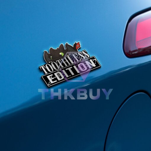 Toothless Edition Laser Engraved or 3D Inlayed Car Name Badge Version 3 - Image 3