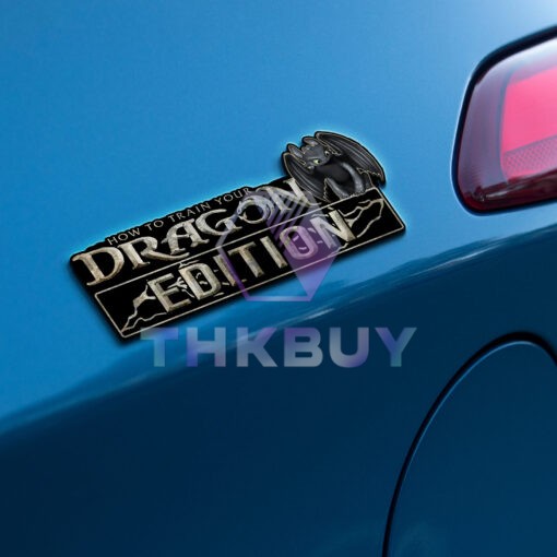 Toothless Edition Laser Engraved or 3D Inlayed Car Name Badge Version 2 - Image 6