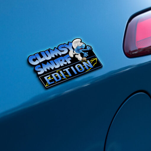 Clumsy SmurfEdition Laser Engraved or 3D Inlayed Car Name Badge - Image 2