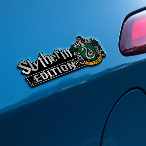 Harry Potter - Slytherin Edition Laser Engraved or 3D Inlayed Car Name Badge - Image 2