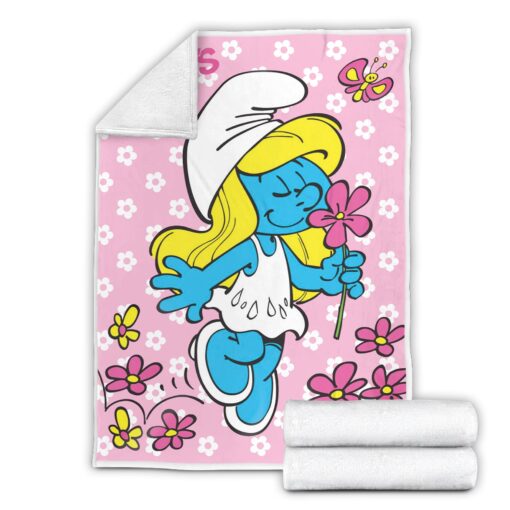 Smurfette And Flowers Blanket - Image 6