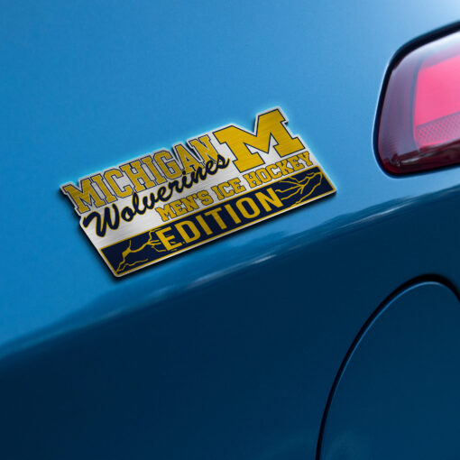 Michigan Wolverines men's ice hockey Edition Laser Engraved or 3D Inlayed Car Name Badge - Image 2