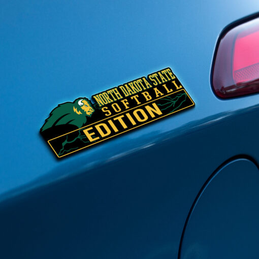 North Dakota State Bison Softball Edition Laser Engraved or 3D Inlayed Car Name Badge - Image 2