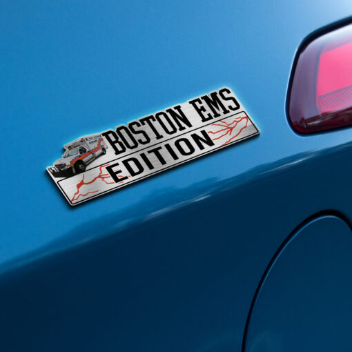 Boston, Massachusetts, Boston EMS Edition Laser Engraved or 3D Inlayed Car Name Badge - Image 5