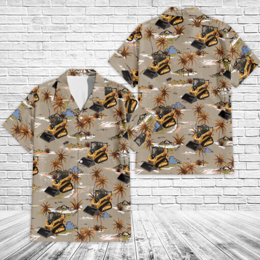 Skid Steer and Compact Track Loaders Cat Hawaiian Shirt