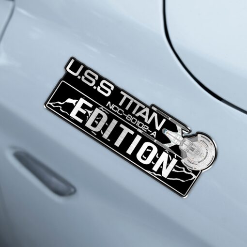 U.S.S Titan NCC-80102-A Edition Laser Engraved or 3D Inlayed Car Name Badge - Image 5