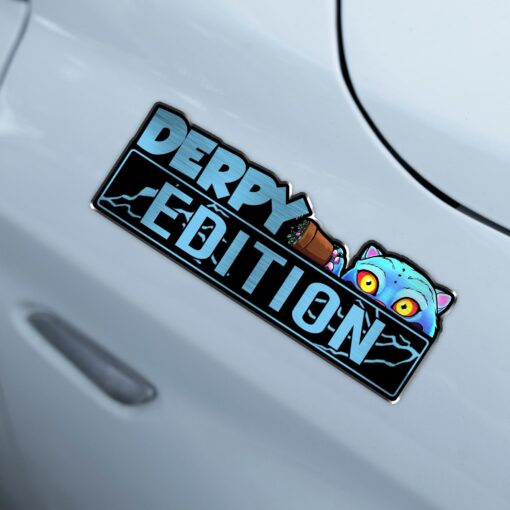 Derpy KPOP Blue Demon Tiger Edition Laser Engraved or 3D Inlayed Car Name Badge - Image 3