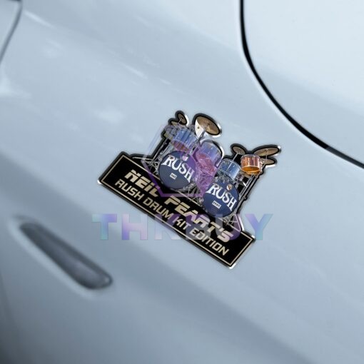 Neil Peart's Rush Drum Kit Edition Laser Engraved or 3D Inlayed Car Name Badge - Image 4