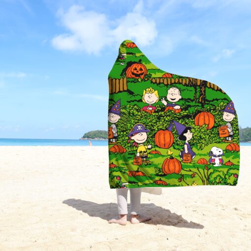 Snoopy Peanuts Halloween AOP Hooded Blanket - Image 3
