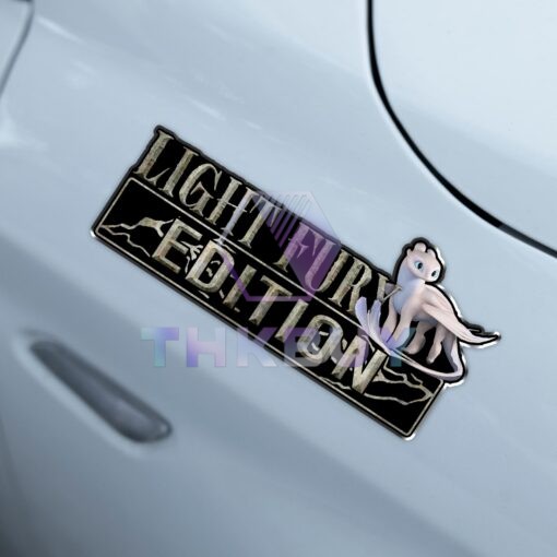 Light Fury Edition Laser Engraved or 3D Inlayed Car Name Badge Version 2 - Image 4