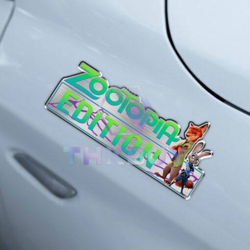 Zootopia Edition Laser Engraved or 3D Inlayed Car Name Badge - Image 5