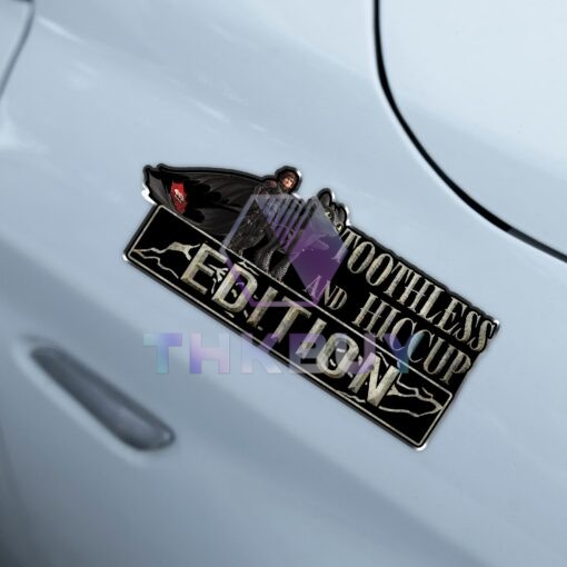 Toothless And Hiccup Edition Laser Engraved or 3D Inlayed Car Name Badge - Image 4