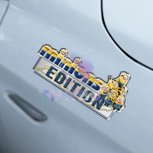 The Minions Edition Laser Engraved or 3D Inlayed Car Name Badge - Image 5