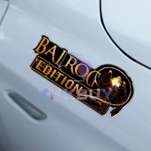 Balrog LOTR Edition Laser Engraved or 3D Inlayed Car Name Badge - Image 4