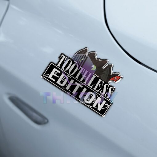 Toothless Edition Laser Engraved or 3D Inlayed Car Name Badge Version 3 - Image 4