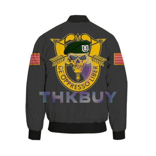 Personalized US Army Green Beret Special Forces AOP Bomber Jacket - Image 3