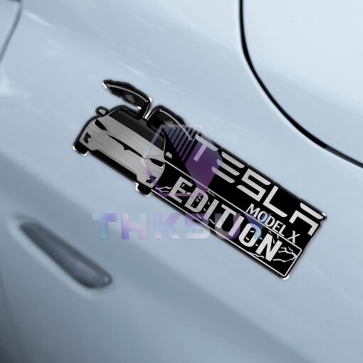 Tesla Model X Edition Laser Engraved or 3D Inlayed Car Name Badge - Image 4