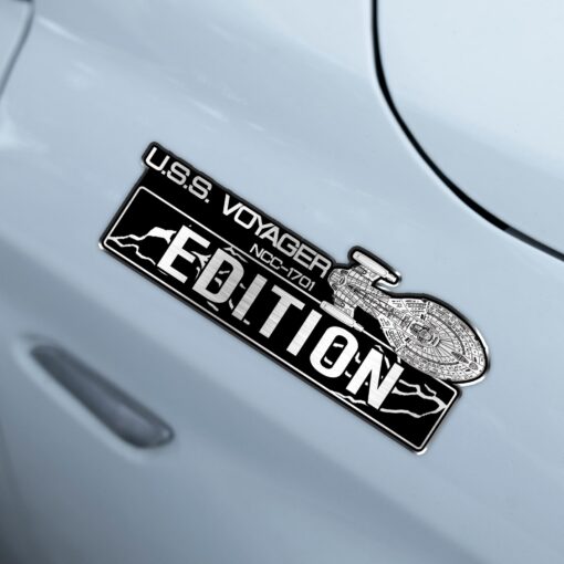 Intrepid Class U.S.S. Voyager NCC-74656 Edition Laser Engraved or 3D Inlayed Car Name Badge - Image 3
