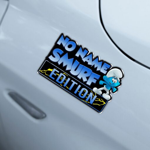 No Name Smurf Edition Laser Engraved or 3D Inlayed Car Name Badge - Image 3