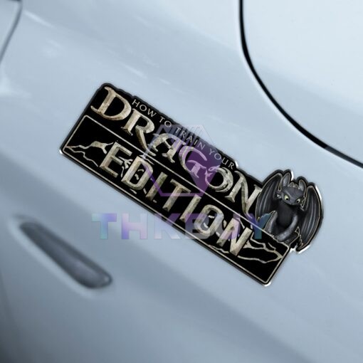 Toothless Edition Laser Engraved or 3D Inlayed Car Name Badge Version 2 - Image 5