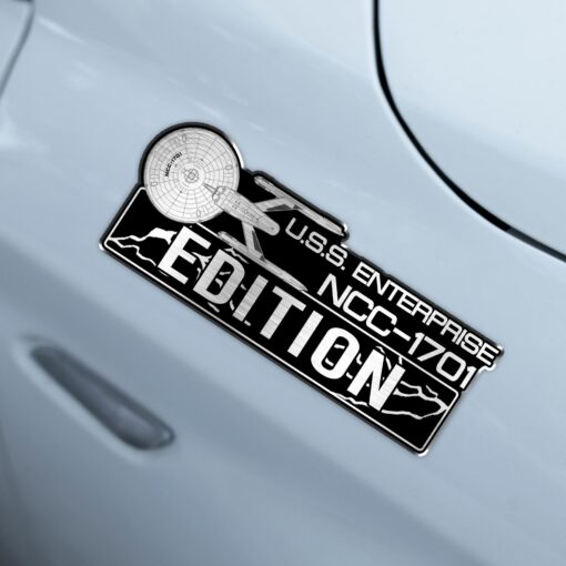 Constitution Class U.S.S. Enterprise NCC-1701 Edition Laser Engraved or 3D Inlayed Car Name Badge - Image 4
