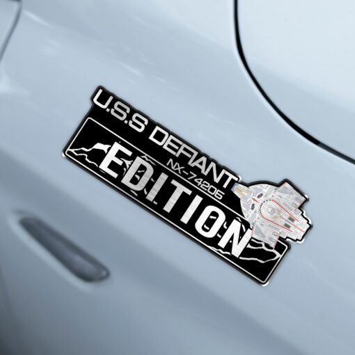 Defiant Class U.S.S Defiant NX-74205 Edition Laser Engraved or 3D Inlayed Car Name Badge - Image 4