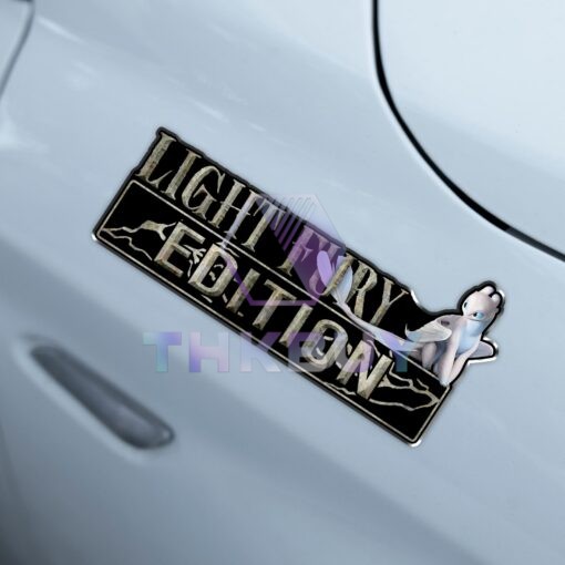 Light Fury Edition Laser Engraved or 3D Inlayed Car Name Badge - Image 4