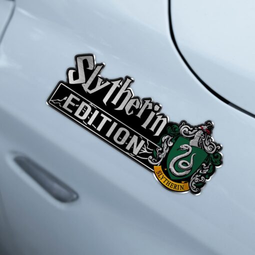 Harry Potter - Slytherin Edition Laser Engraved or 3D Inlayed Car Name Badge - Image 3