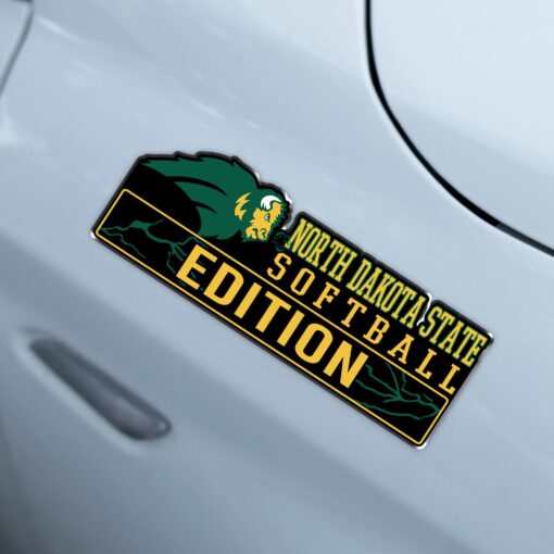 North Dakota State Bison Softball Edition Laser Engraved or 3D Inlayed Car Name Badge - Image 3