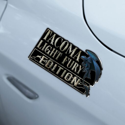Night Fury Edition Laser Engraved or 3D Inlayed Car Name Badge - Image 3