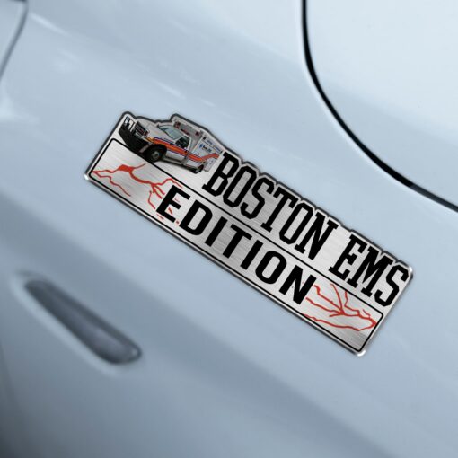Boston, Massachusetts, Boston EMS Edition Laser Engraved or 3D Inlayed Car Name Badge - Image 4