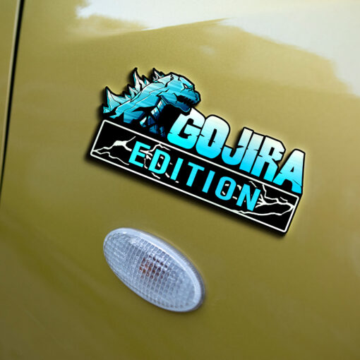 Gojira Edition Laser Engraved or 3D Inlayed Car Name Badge Version 2 - Image 6