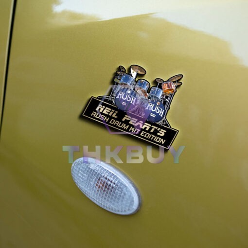 Neil Peart's Rush Drum Kit Edition Laser Engraved or 3D Inlayed Car Name Badge - Image 6