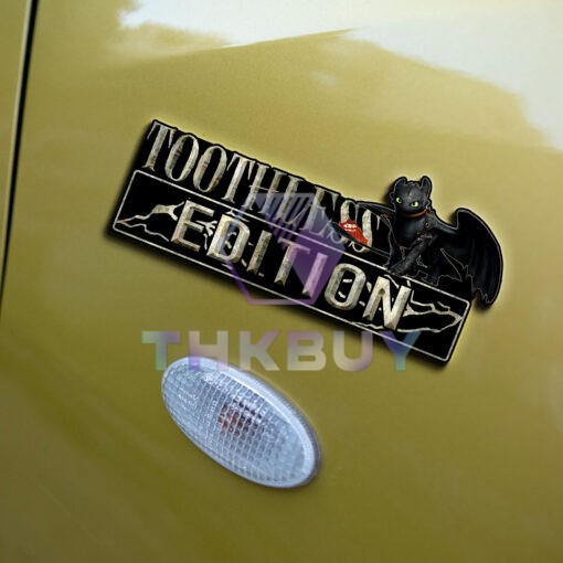 Toothless Edition Laser Engraved or 3D Inlayed Car Name Badge Version 1 - Image 7