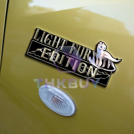 Light Fury Edition Laser Engraved or 3D Inlayed Car Name Badge Version 2 - Image 6