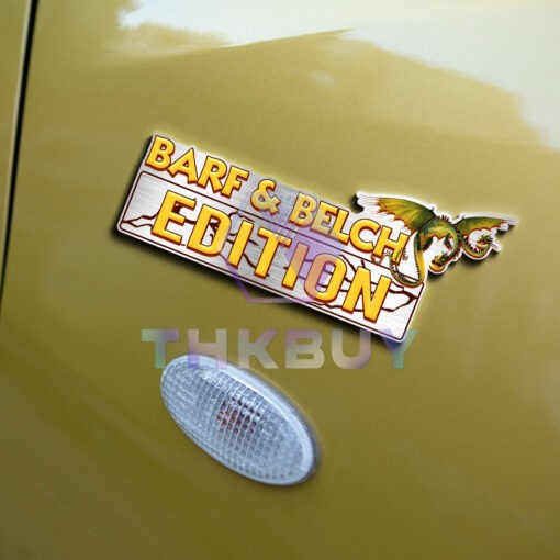Barf & Belch Edition Laser Engraved or 3D Inlayed Car Name Badge - Image 4