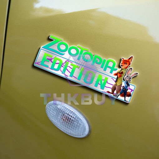 Zootopia Edition Laser Engraved or 3D Inlayed Car Name Badge - Image 4