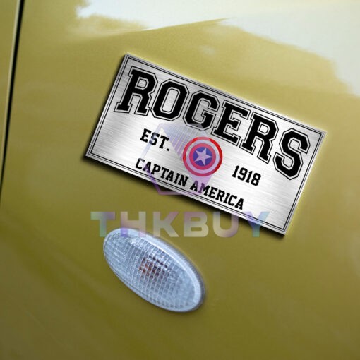 Rogers Captain America Edition Laser Engraved or 3D Inlayed Car Name Badge - Image 6