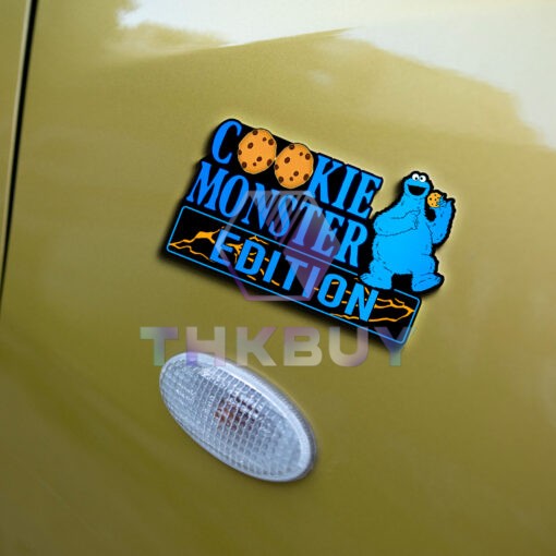 Cookie Monster Edition Laser Engraved or 3D Inlayed Car Name Emblem Badges - Image 6