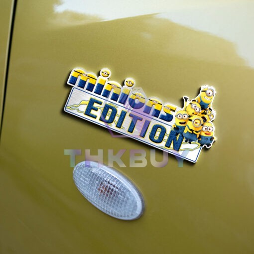 The Minions Edition Laser Engraved or 3D Inlayed Car Name Badge - Image 6