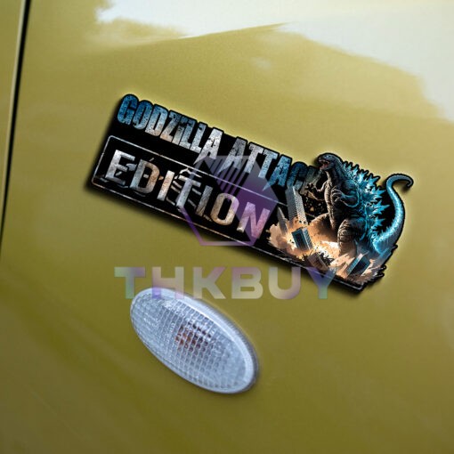 Godzilla Attack Edition Laser Engraved or 3D Inlayed Car Name Badge - Image 5