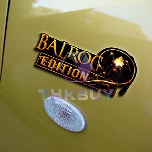 Balrog LOTR Edition Laser Engraved or 3D Inlayed Car Name Badge - Image 5