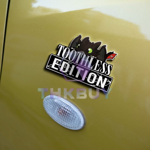Toothless Edition Laser Engraved or 3D Inlayed Car Name Badge Version 3 - Image 5